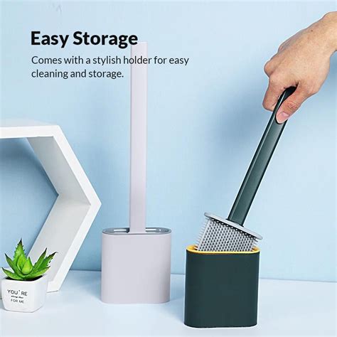 Clean your toilet in a fraction of the time with the toilet brush featuring a magic eraser pad